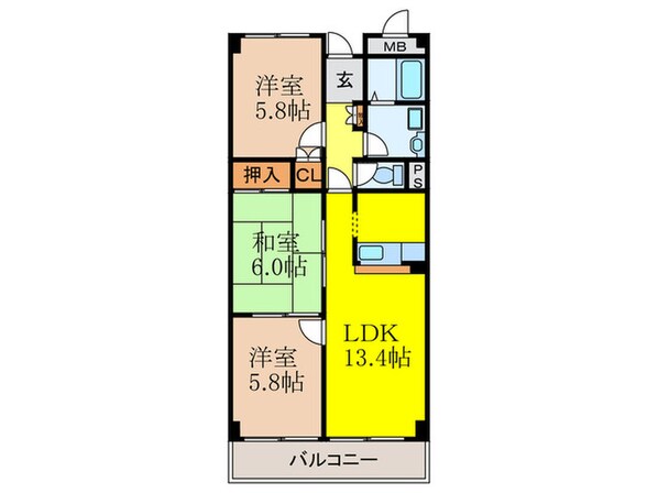 インペリアル南ヶ丘の物件間取画像